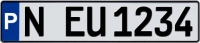 Parkplatzschild geprgt mit Autokennzeichen