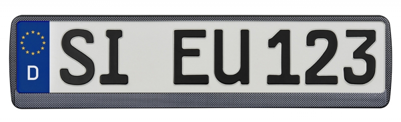 Kennzeichenhalter in Carbon Satz 2 Stück Kennzeichen Nummernschild Halter  für EU KFZ-Kennzeichen einfache Montage Made in The EU : : Auto &  Motorrad