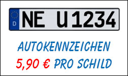 Nummernschilder & -rahmen fürs Auto online kaufen